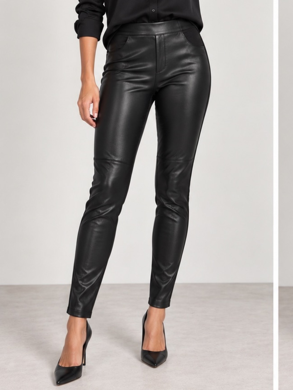 Chico's Black Faux Leather Leggings